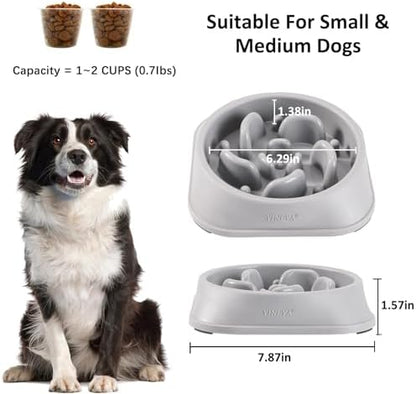 YINEYA 2PCS Slow Feeder Dog Bowls, Pet Supplies that Slow Down Eating, Pet Food Bowls, Maze Dog Puzzle Feeder for Medium Breed - Image 5