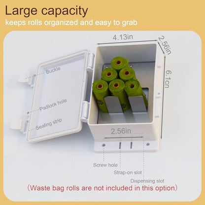 Wall Mounted Dog Poop Bag Dispenser - Heavy Duty Waterproof ABS Plastic Pet Waste Station, Indoor/Outdoor Holder for Yard, Patio, Garage & Lawn | Easy Access Design - Image 5