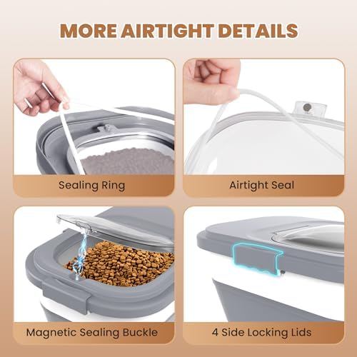 23-25Lbs Airtight Dog Food Storage Container,Collapsible Dog Food Container - Image 3