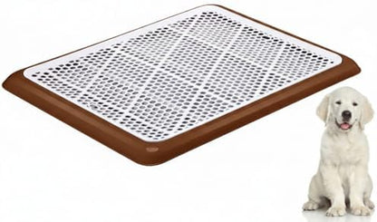 Mifoci Dog Pee Pad Holder Potty Tray Portable Dog Litter Box Toilet Training for Indoor Outdoor Small Medium Large Pet Puppy(Coffee,25.59 x 18.9 Inches,1 Pcs) by Mifoci