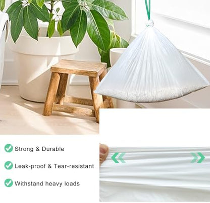 100 Count Self Cleaning Cat Litter Box Liner Bags Compatible with Automatic Cat Litter Box, Thick Heavy Duty Drawstring Replacement Waste Drawer Liners-25.2" x 11.8" - Image 5