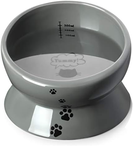 Y YHY Elevated Cat Food Bowl, Raised Pet Food and Water Bowl, Ceramic, 15oz by YYHY