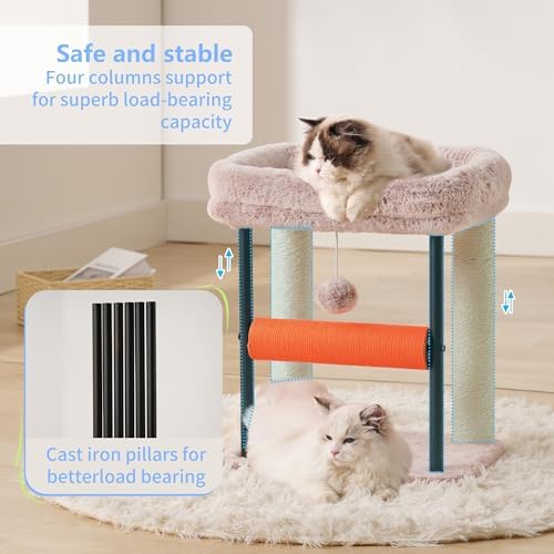 Hey-brother Cat Tree, Sturdy Tower with Sisal-Wrapped Columns, MPJ010SMU - Image 4
