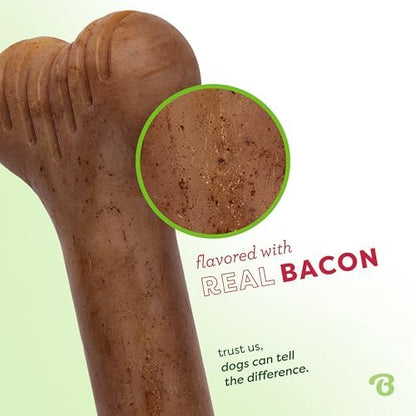 Benebone Bone Dog Chew Toy for Aggressive Chewers, Real Bacon, Large - Image 2