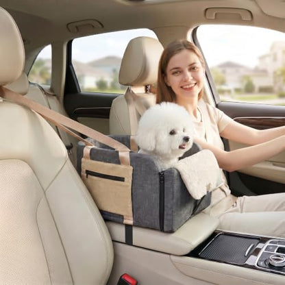 Center Console Dog Car Seat for Dogs to 18lbs,Fits Cars,Trucks - Image 2