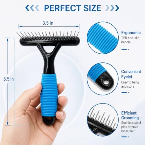 Undercoat Rake for Dogs,Deshedding Dematting Comb for Mats &Tangles Removal - Image 5