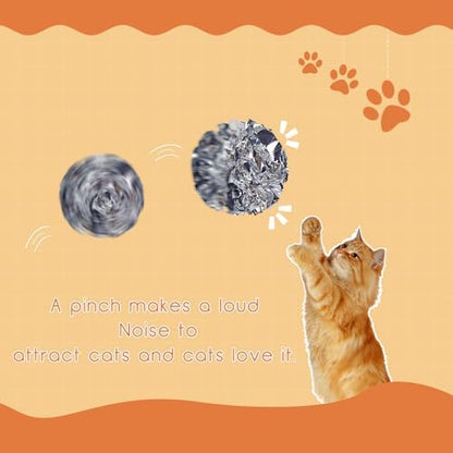 Andiker Cat Crinkle Balls, 2.36 Inches 6 Colors 12pcs Cat Balls Chew and Chase Kitten Mylar Crinkle Ball Lightweight Cats Toys for Indoor Cats to Keep Fit and Active(12pcs) - Image 3