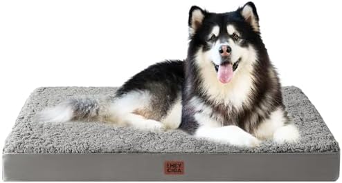 EHEYCIGA Orthopedic Dog Bed Extra Large with Removable Washable Cover, 47IN by EHEYCIGA