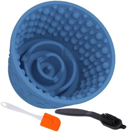 Dog Lick Bowl,Anxiety Relief Non-Slip Silicone Treat Bowl,Durable Anti-Choking Long-Lasting Enrichment Slow Feeder Licking Mat for Small Medium Large Breed,Freezable BPA Free Silicone Dishwasher Safe by SMARTTAIL