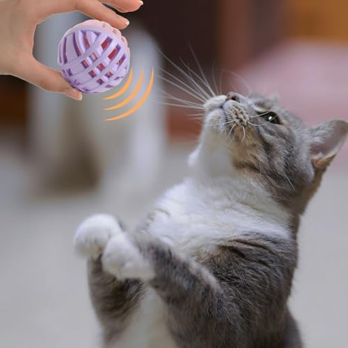 Cat Toy Balls with Bell Inside, Rubber, 2 inches, 3 Pcs - Image 6