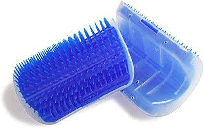 2 Pack Self Grooming Wall Brush for Cats and Dogs - Cat Groomer with Catnip, Massage Comb Tool for Long & Short Fur Pets (Blue) - Image 4