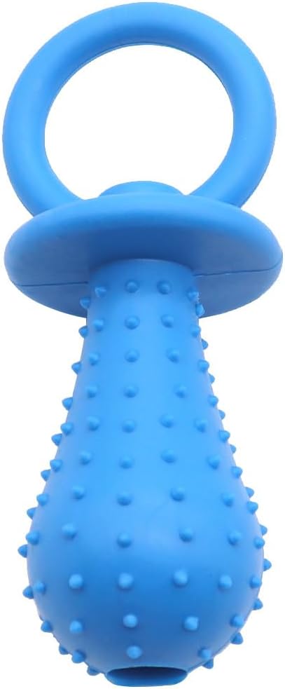 Blue Dog Pacifier,Chew Toys,Mini Bite Resistant Bell Shape Rubber Pacifier,Pet Dog Puppy Molar Chew Training Toy,Bell Chewing Playing Training Toys for Pet Puppy Dog Cat Pet Supplies，Chew Toys, 1
