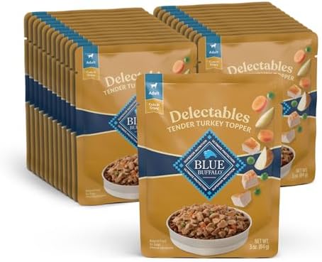 Blue Buffalo Delectables Turkey Dog Food Topper, 3 oz, 24 ct by BlueBuffaloCompanyLtd