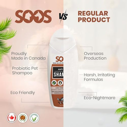 Soos Pet Shampoo Anti-Itch Cat and Dog Shampoo Dead Sea Minerals Fast Absorbing Soothes Itching Clean Fur with Vitamins Essential Oils Natural Ingredients - 1x Bottle (250ml) - Image 5
