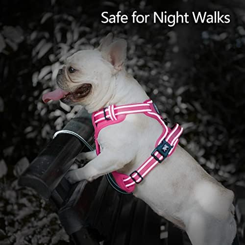 PoyPet No Pull Dog Harness, Reflective Vest with 2 Leash Clips & Handle - Image 4