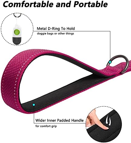 PetiFine 4FT Heavy Duty Dog Leash with Soft Padded Double Handle - Image 3