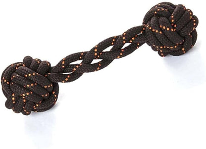 P.L.A.Y. Outdoor Dog Toys - Scout & About Barbell Rope Chew Toy, Great for Medium & Large Dogs - Machine Washable, Ultra-Durable, Good for Agility Training, Tugging, Fetch (Large)
