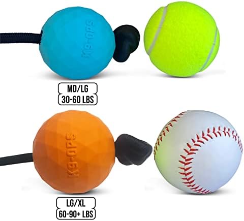 K9 Ops Dog Ball on a Rope Moki Tug Toy - Solid Rubber Fetch Training Reward - Large Dogs Tugs Durable Aggressive Chewers (Coal Black, MD/LG) - Image 5