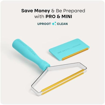 Uproot Cleaner Pro Pet Hair Remover & Mini - Pet Hair Removal Tool Multi Fabric Edge & Carpet Scraper - Cat for Couch, Cat Towers, Car Detailing The Furry-Situation Survival Kit - Image 2