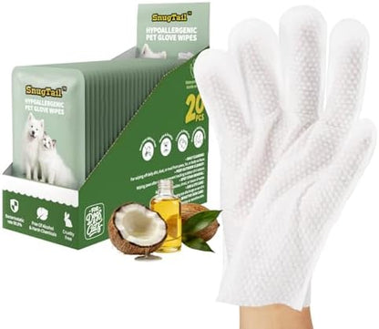 Pet Glove Wipes for Dogs & cat , Pet Cleaning Gloves Individual Packing by Unknown