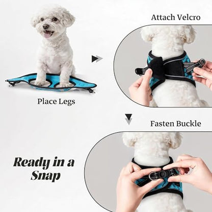 No Pull Dog Puppy Harness and Leash Set Reflective Mesh Vest X-Small - Image 4