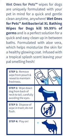 Wet Ones for Pets XL Dog Bathing Wipes, Tropical Splash, 10 Count, 3-Pack - Image 5