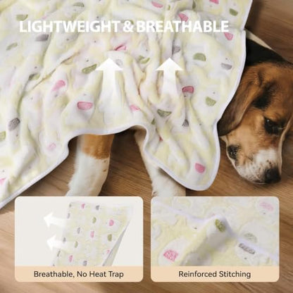 LINENLUX Dog Blankets 3-Pack, Super Soft Fluffy Fleece Pet Throw Warm - Image 2