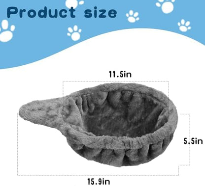 UXIETIN Cat Tree Hammock for Large Cats with Deep Basket,12.4",Grey - Image 4