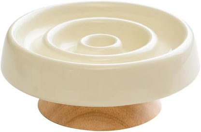 Elevated Cat Bowls Ceramic Slow Feeder with Stand for Cats by Unknown