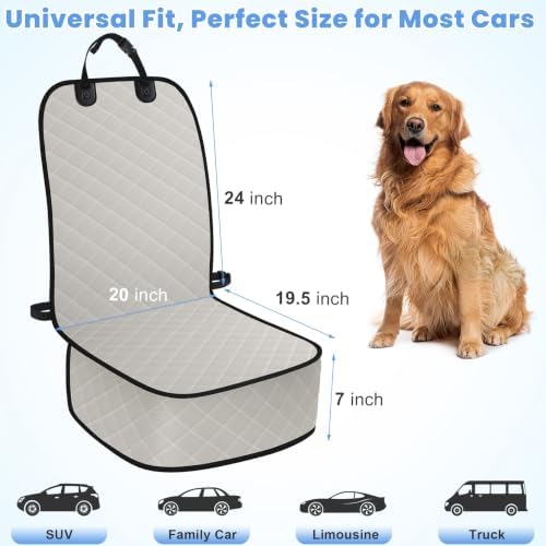 ELONGRIVER Dog Car Seat Covers, Waterproof Front Seat Cover - Image 7