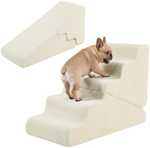 Dog Ramp for Bed, 23" H Dog Stairs for High Bed by PrimePatio