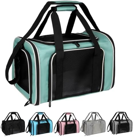 Top tasta Dog Cat Carrier Pet Carriers for Small Medium Large Cats Dogs Carrier Soft Sided Small Puppy Dog Carrier Portable Foldable Airline Approved Dog Cat Travel Carrier Green Large by home