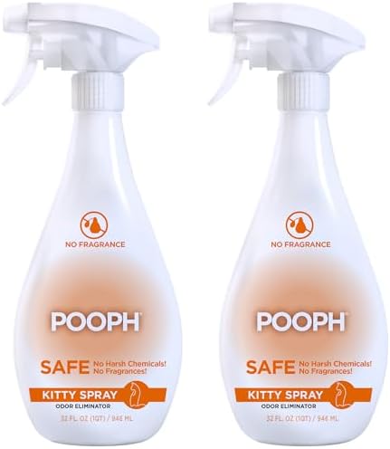 POOPH Kitty Odor Eliminator Spray for Cats, 32 oz - Pack of 2 by Pooph