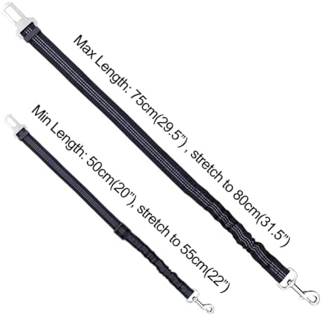 Dog Seat Belts for Cars, Adjustable Elastic Bungee Pet Seat Belt - Image 5