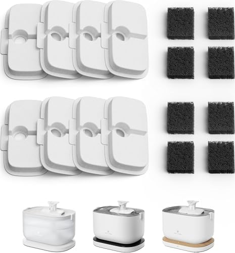PETLIBRO Replacement Filters for Dockstream Cat Water Fountain PLWF106/PLWF116/PLWF115/PLWF105/PLWF005, 4 Months Set of Replacement Filters for Ultra Quiet Cat Fountain, 8 Count for Pet Water Fountain by Unknown