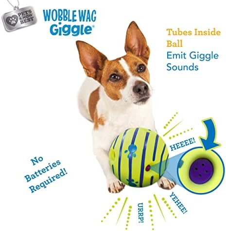 Wobble Wag Giggle Ball 2 Pack- Interactive Dog Toy, Fun Giggle Sounds When Rolled or Shaken, Pets Know Best, 1 Original & 1 Glow in The Dark Ball - Image 3
