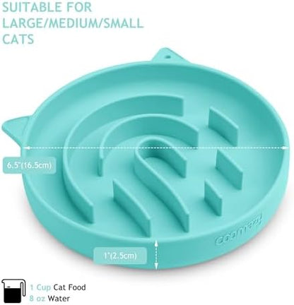 Coomazy Slow Feeder Cat Bowl Silicone Pet Puzzle Feeder for Slow Eating - Image 3
