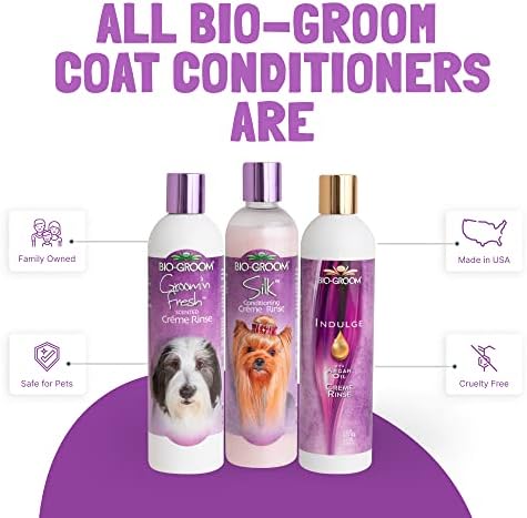 Bio-Groom Dog Shampoo and Conditioner Set - Tearless Shampoo for Dogs, Puppies & Cats, Moisturizing Conditioner for Dry Skin - Silk Conditioning Creme Rinse & Tear Free Shampoo, 12 Fl Oz Each (1 Set) - Image 6