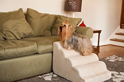 Snoozer Pet Products - Scalloped Dog Stairs | Large - Hot Fudge