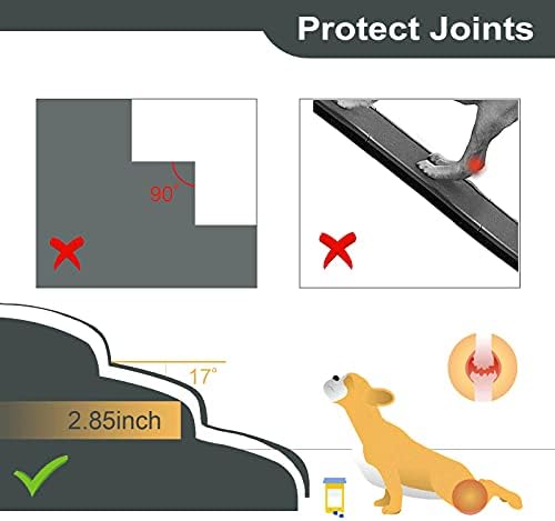 MEJYJEM 3 Steps High Density Foam Dog Stairs Ramps,Non-Slip Pet Steps for Older Dogs,Pet with Joint Pain, Sofa Bed Ladder for Cats - Image 3