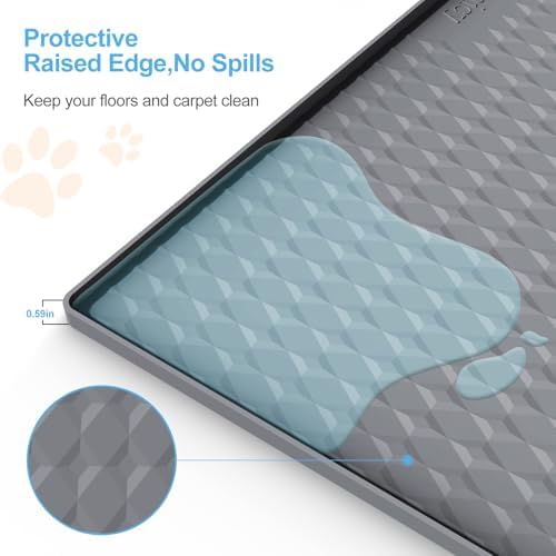 Pee Pad Holder for Dogs,Silicone Dog Puppy Pad Holder, 24 x 24 No Spill Raised Lip High Edge,Portable, Leak-Proof Mat Holder for Dog Training Pads,Square Potty Trays for Home Floor Protection - Image 2