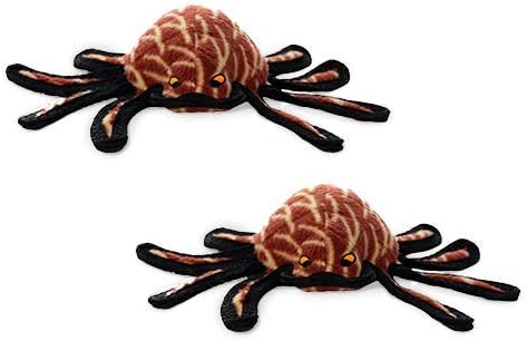 TUFFY - World's Tuffest Soft Dog Toy - Desert - Multiple Layers. Made Durable, Strong & Tough. Interactive Play (Tug, Toss & Fetch). Machine Washable & Floats (Spider, Large 2 Pack)