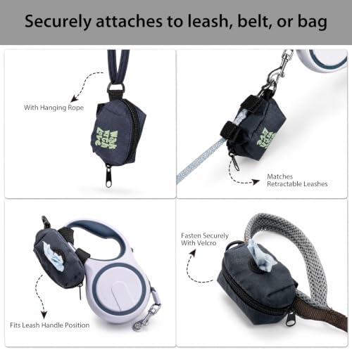 Dog Waste Bag Dispenser, Poop Bag Holders for Leashes, Dark Blue - Image 4