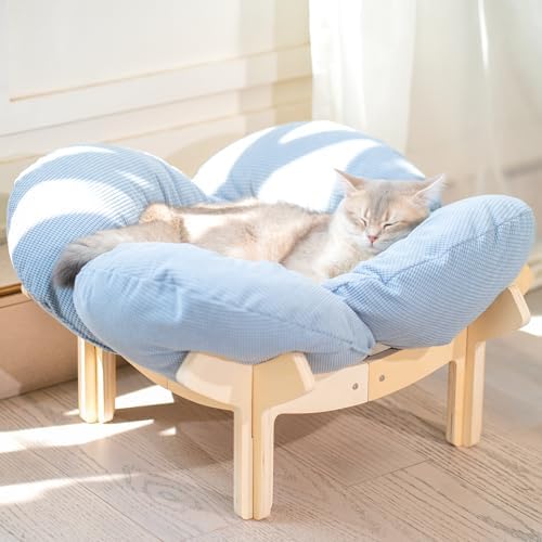 CHEERHOME PETS Elevated Cat Bed for Indoor Cats Couch Sofa Flower by CHEERPALS