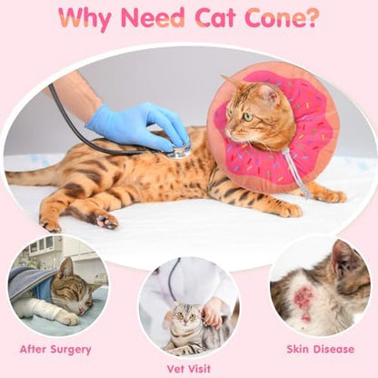 BEAUTYZOO Cat Cone Collars Soft, Cat Donut Recovery E Collar After Surgery - Image 2