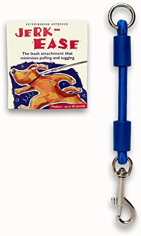 BUNGEE DOG LEASH EXTENSION – Patented Shock Absorber Attachment Protects You and Your Dogs – Works with ANY Leash & Collar or Harness – a MUST for Retractable Leashes – PICK SIZE/COLOR BELOW by Jerk-Ease