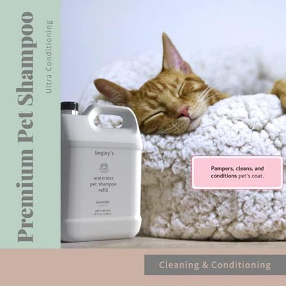 Begley’s No Rinse Waterless Pet Shampoo, Bathless Cleaning, Deodorizing, and Odor Removal for a Shiny, Fresh Smelling Coat - Effective for Dogs, Puppies, and Cats - Refill, Fresh Citrus - Image 3