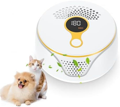 Cat Litter Odor Deodorizer, Cordless Rechargeable Ozone Air Purifier for Dog Poof and Kitty Litter Box, Pet Odor Eliminator with 3 Mode for Home, Kennel, Smoke, Car by AeedWips