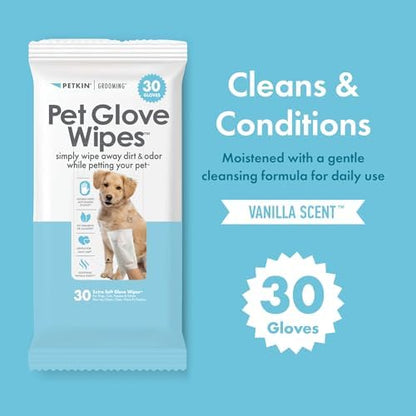 PETKIN PET Glove Wipes Dog and CAT Grooming Wipes, 30 Count - Image 4