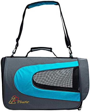 Pawer 18” x 11”x 11” Soft-Sided Foldable Airline Approved Pet Carrier for Cat, Puppy and Small Dog, Washable 600D Oxford Fabric, with Handle and Strap for Carry, Multiple Colors Available by P%C3%84WER